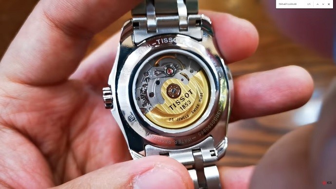 Tissot T035.407.11.031.00 6 Đồng hồ Tissot T035.407.11.031.00 máy tự động, chuẩn Thụy Sỹ- Ảnh 4
