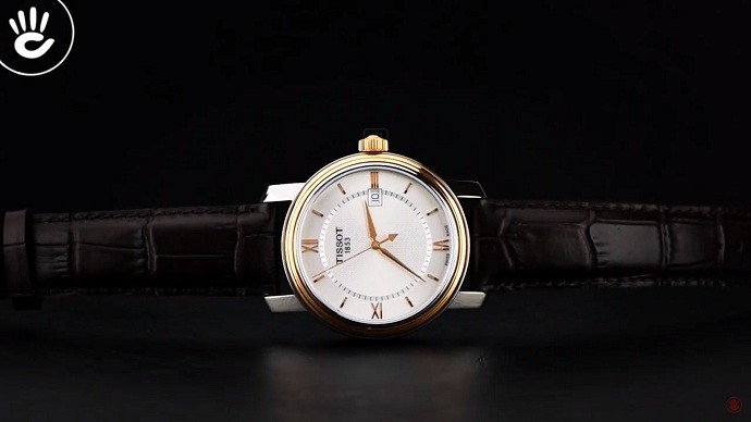 Tissot Bridgeport T097.410.26.038.00 - Nam - Quartz (Pin) - Chống nước 5 ATM - Mặt số 40mm 2 Đồng hồ Tissot T097.410.26.038.00 sử dụng dây da chính hãng - ảnh 1