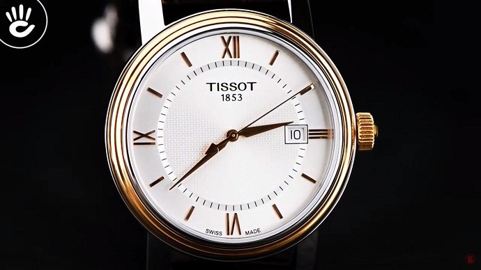 Tissot Bridgeport T097.410.26.038.00 - Nam - Quartz (Pin) - Chống nước 5 ATM - Mặt số 40mm 3 Đồng hồ Tissot T097.410.26.038.00 sử dụng dây da chính hãng - ảnh 2