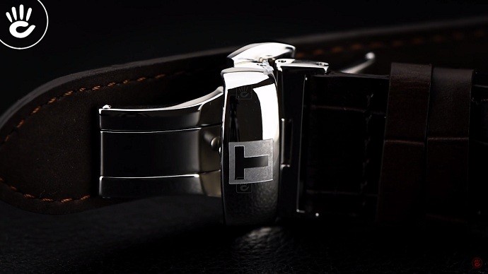 Tissot Bridgeport T097.410.26.038.00 - Nam - Quartz (Pin) - Chống nước 5 ATM - Mặt số 40mm 10 Đồng hồ Tissot T097.410.26.038.00 sử dụng dây da chính hãng - ảnh 9