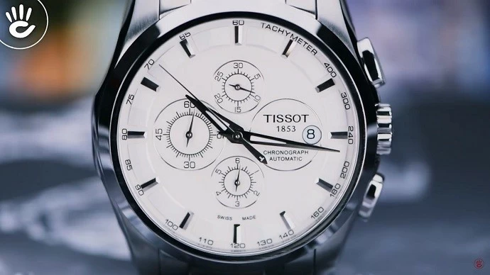 Tissot Couturier T035.627.11.031.00 - Nam - Automatic (Tự Động) - Chống nước 10 ATM - Mặt số 43mm - Chronograph 6 Review đồng hồ Tissot T035.627.11.031.00 có bộ chronograph - Ảnh 2
