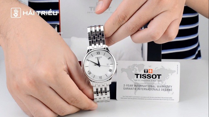 Tissot Tradition T063.610.11.038.00 - Nam - Quartz (Pin) - Chống nước 3 ATM - Mặt số 42mm 7 Đồng hồ Tissot Tradition T063.610.11.038.00 chính hãng 100% - Ảnh: 1