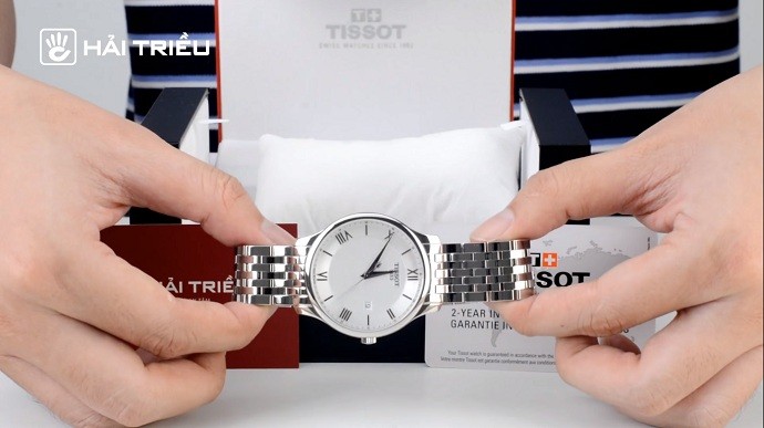 Tissot Tradition T063.610.11.038.00 - Nam - Quartz (Pin) - Chống nước 3 ATM - Mặt số 42mm 9 Đồng hồ Tissot Tradition T063.610.11.038.00 chính hãng 100% - Ảnh: 3