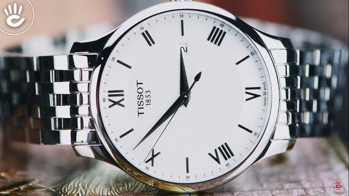 Tissot Tradition T063.610.11.038.00 - Nam - Quartz (Pin) - Chống nước 3 ATM - Mặt số 42mm 8 Đồng hồ Tissot Tradition T063.610.11.038.00 chính hãng 100% - Ảnh: 2