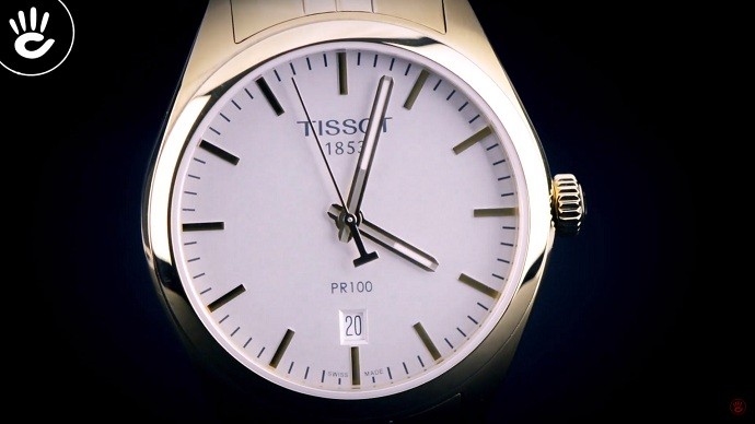 Review đồng hồ Tissot T101.410.33.031.00 mạ vàng sang trọng - Ảnh 2