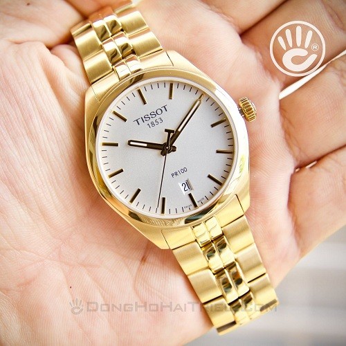 Review đồng hồ Tissot T101.410.33.031.00 mạ vàng sang trọng - Ảnh 1 