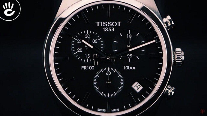 Tissot Pr 100 T101.417.11.051.00 - Nam - Quartz (Pin) - Chống nước 10 ATM - Mặt số 41mm 3 Review về đồng hồ thể thao nam Tissot T101.417.11.051.00 - Ảnh 2