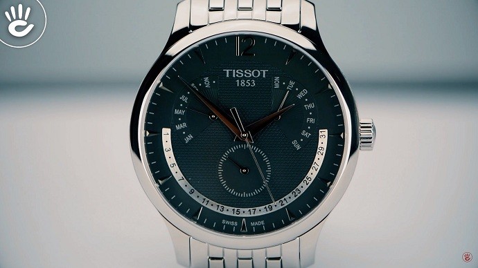 Tissot T063.637.11.067.00 hoàn thiện về thời gian trên mặt số - ảnh 1