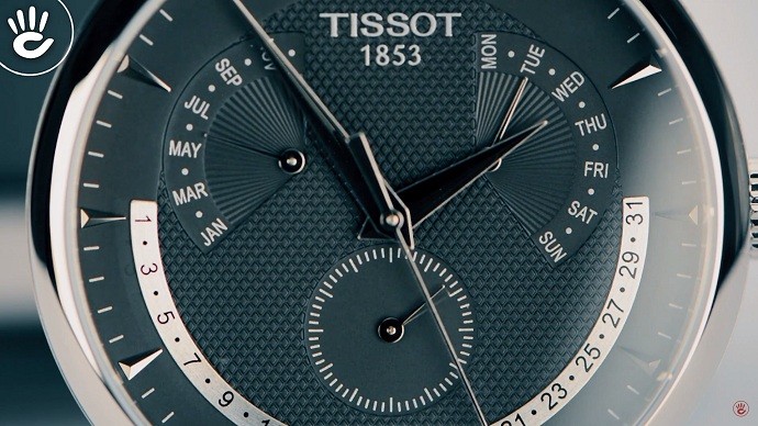 Tissot T063.637.11.067.00 hoàn thiện về thời gian trên mặt số - ảnh 3