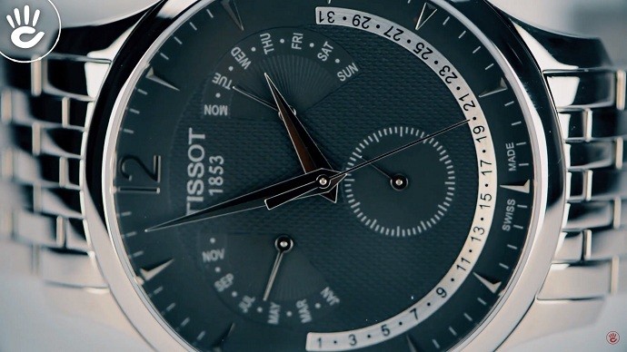 Tissot T063.637.11.067.00 hoàn thiện về thời gian trên mặt số - ảnh 4