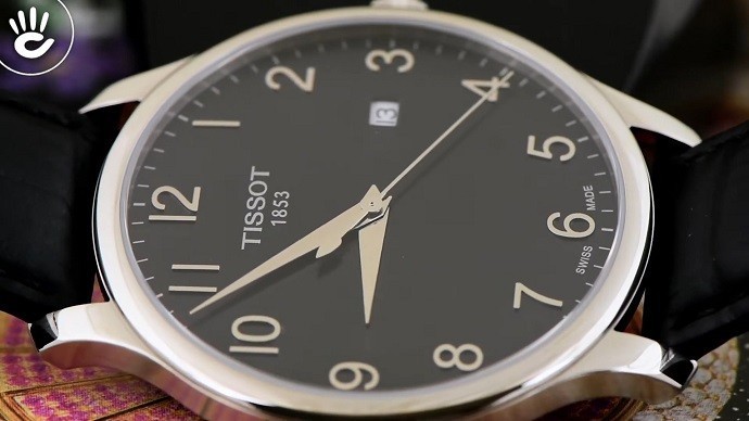 Tissot Tradition T063.610.16.052.00 - Nam - Quartz (Pin) - Chống nước 3 ATM - Mặt số 42mm 5 Đồng hồ Tissot T063.610.16.052.00: Mặt kính Sapphire bền bỉ-2