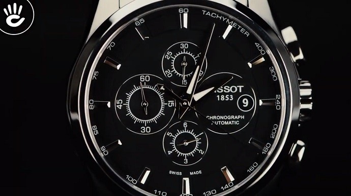 Tissot Couturier T035.627.11.051.00 - Nam - Automatic (Tự Động) - Chống nước 10 ATM - Mặt số 43mm - Chronograph 2 Tissot nam T035.627.11.051.00 có tính năng hỗ trợ đếm giờ - Ảnh 1
