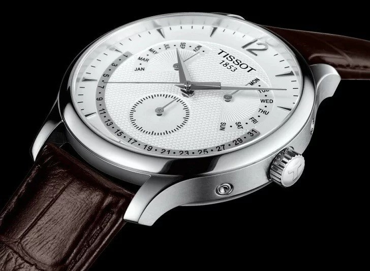 Tissot Tradition T063.637.16.037.00 - Nam - Quartz (Pin) - Chống nước 3 ATM - Mặt số 42mm 6