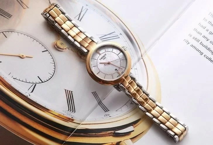 Tissot Flamingo T094.210.22.111.01 - Nữ - Quartz (Pin) - Chống nước 5 ATM - Mặt số 26mm 2 Đồng Hồ Tissot Flamingo T094.210.22.111.01 chính hãng 100% - Ảnh 1