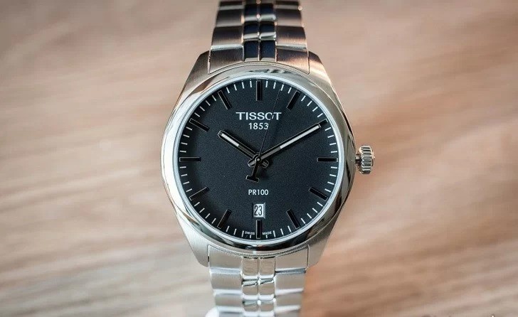 Tissot T-classic Pr 100 T101.410.11.051.00 - Nam - Quartz (Pin) - Chống nước 10 ATM - Mặt số 39mm 15 Đồng hồ Tissot T101.410.11.051.00 chính hãng 100% - Ảnh 3