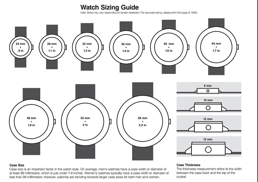 Cách đo size đồng hồ, chọn size đồng hồ nam, nữ chuẩn xác