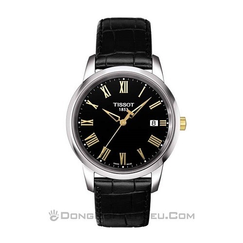BST 5 Phiên Bản Đồng Hồ Tissot Nam Dây Da Mặt Đen Chuẩn Thụy Sỹ - Tissot T033.410.26.053.01