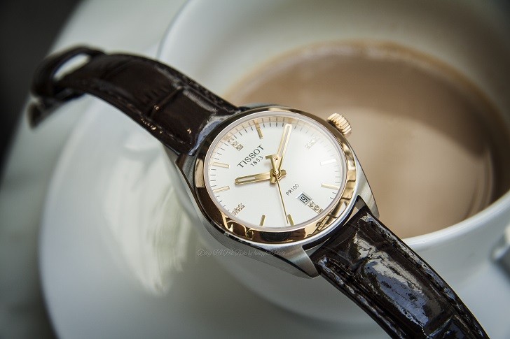 Tissot Pr 100 T101.210.26.036.00 - Nữ - Quartz (Pin) - Chống nước 10 ATM - Mặt số 39mm - Dạ quang 14 Review Mẫu Đồng Hồ Tissot T101.210.26.036.00 Đính Pha Lê Sang Trọng Hình 1