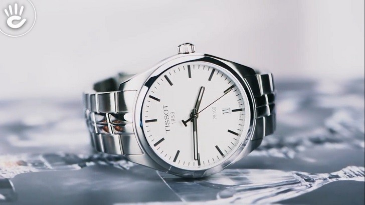 Tissot Pr 100 T101.410.11.031.00 - Nam - Quartz (Pin) - Chống nước 10 ATM - Mặt số 39mm 12 Đồng hồ Tissot Pr 100 T101.410.11.031.00 chính hãng 100% - Ảnh 6