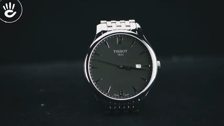 Hình 1 Review Tissot T063.610.11.067.00 Siêu Mỏng Mặt Số Than Đen