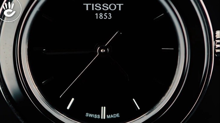Tissot Ceramic T064.210.22.051.00 - Nữ - Quartz (Pin) - Chống nắng 3 ATM - Mặt số 28mm 9 Hình 5 Review Tissot T064.210.22.051.00 Độc Đáo Với Lớp Ceramic