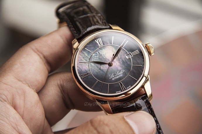 Review đồng hồ Tissot T41.6.413.63 automatic có mặt xà cừ - Ảnh 3