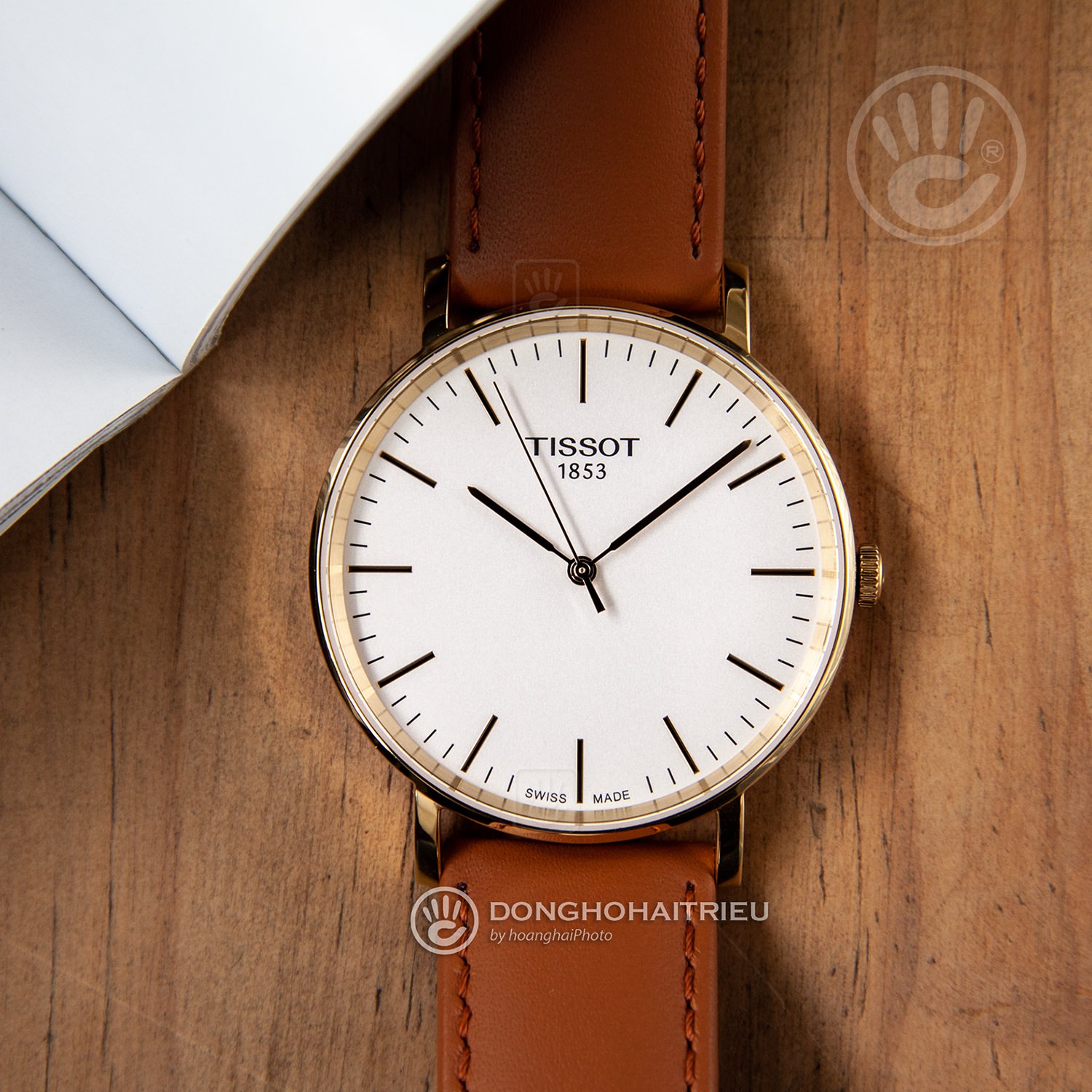 Review đồng hồ Tissot T109.410.36.031.00 máy Quartz dây da - hình 5