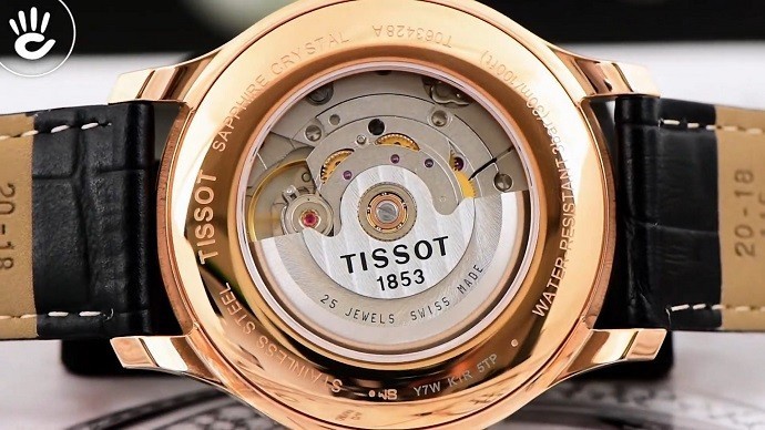Tissot Tradition Automatic T063.428.36.038.00 - Nam - Automatic (Tự Động) - Chống nước 3 ATM - Mặt số 40mm - Small Second 5 Review đồng hồ Tissot T063.428.36.038.00: họa tiết guilloche-3