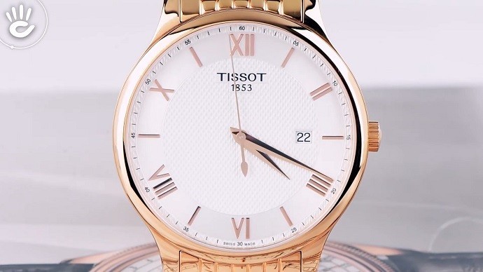 Review đồng hồ Tissot T063.610.33.038.00 mạ vàng sang trọng-1