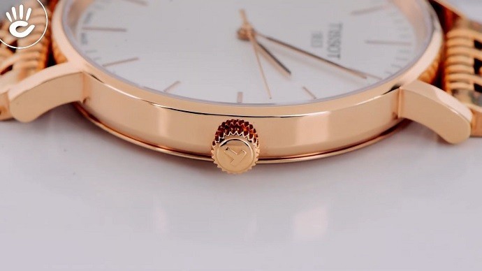 Tissot Everytime T109.210.33.031.00 - Nữ - Quartz (Pin) - Chống nước 3 ATM - Mặt số 30mm 7 Review đồng hồ Tissot T109.210.33.031.00: gam màu nữ tính-4