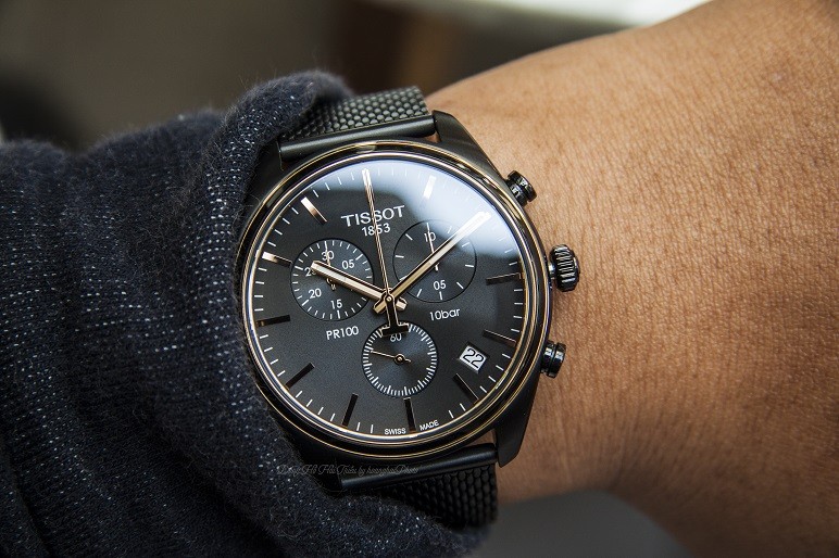 Bùng nổ cơn sốt đồng hồ nam dây kim loại đen hãng Tissot - Hình 5