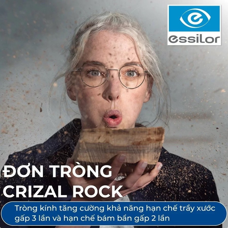 Chiết suất tròng kính là gì? Giá các loại tròng tốt nên chọn 8 Tròng kính Essilor 1.67 Crizal Rock