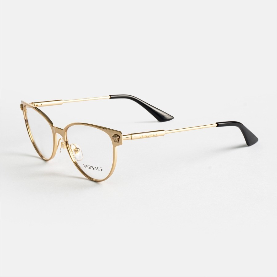 Kính mắt mèo hợp với khuôn mặt nào? Kinh nghiệm chọn, nơi mua 7 Kính mắt mèo kim loại Versace VE1271_1002