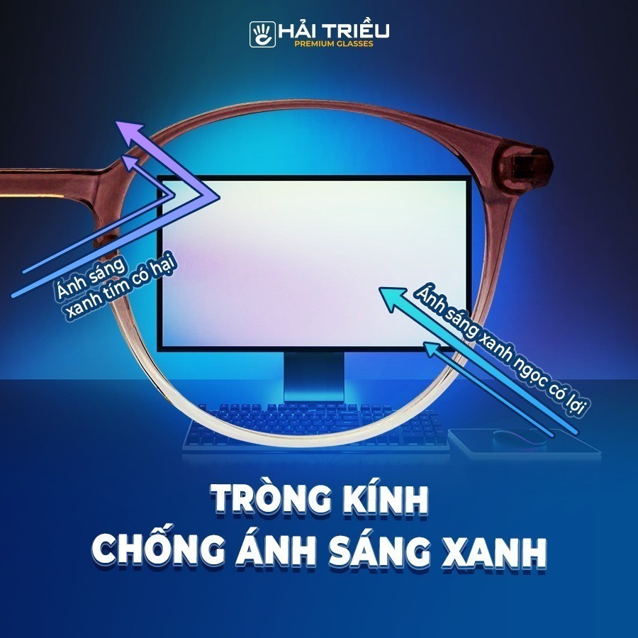 Tròng kính cận chống ánh sáng xanh giá bao nhiêu, mua ở đâu? 2 Tròng chống ánh sáng xanh ngăn chặn tia UV từ máy tính